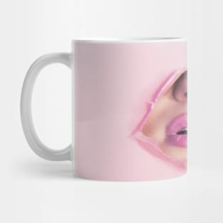 Red Lips Ripped Mug